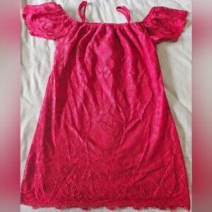 Elegant Red Lace Dress